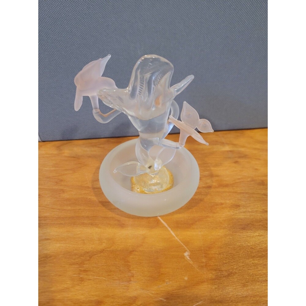 Vintage I.W. Rice Glass Flower Butterfly Hummingbird - Picture 10 of 12